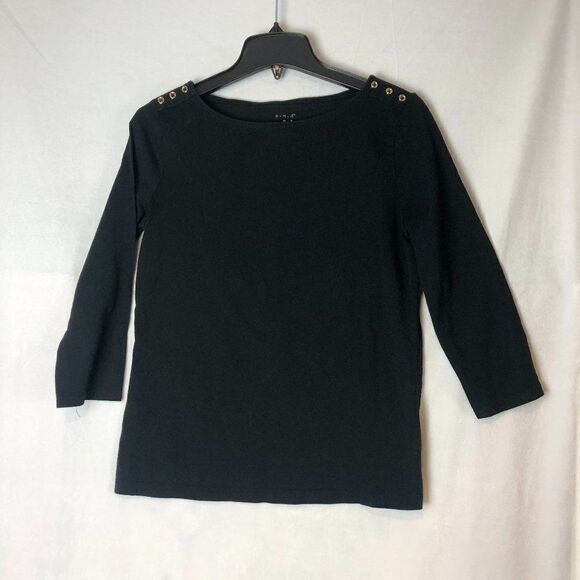 a n d e a Tops - a.n.d. e a w y M black 3/4 sleeve top              J1
